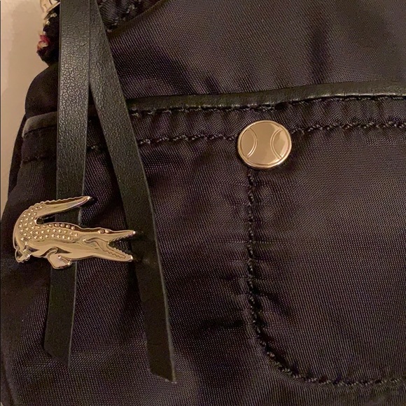 Lacoste Handbags - Lacoste Croc in the City Black Nylon Makeup Pouch